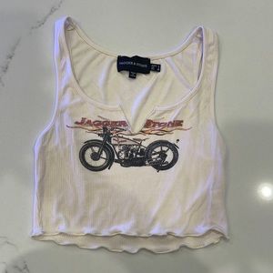 Princess Polly Women’s Cropped Tank, Jagger & Stone, ruffled hem. US 4